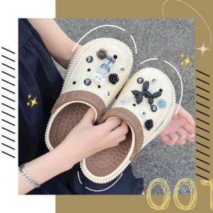 Wulove Hothit รองเท้าแตะรัดส้น พื้นนิ่มมาก มีสายรัดส้นให้ด้วยน้า Jibbitz ติดรองเท้าเก๋ๆ ดีเทลเป็นสีทูโทนสองสีใน1คู่ น่ารักขนาดนี้ไม่มีคือพลาดนะบอกเลย