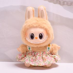 Adorable Labubu Sitting Party Doll Clothes 15cm Second Generation Blind Box Vinyl Pendant Labin Cute Skirt Modern Simple Style