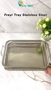 KTCmart Fryer Tray Stainless Steel Anti Karat Serbaguna Oven Panggang Goreng Tiris Gorengan Makanan