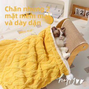 MONLEYTA | Chăn cho thú cưng Chăn cho mèo Chăn ấm áp mùa đông Chăn cho chó Chăn nhỏ Chăn cho mèo Chăn ngủ Chăn thảm Chăn cho thú cưng