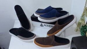 TERBARU - Sandal Bustong pria Kickers Kulit - Sandal Bustong Selop - Sepatu Bustong Pria - Flip Flop Casual slip on Slop - Sandal Kulit Pria Hittam Cokelat Biru bayar di tempat