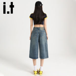 izzue | Vintage Washed Flared Jean Shorts