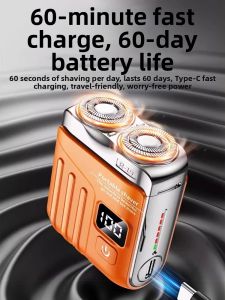 Electric Shaver Double Head Magnetic Attraction Portable Mini Shaving Beard for Men 2025 New Model Personal Care Grooming