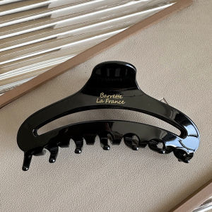 2024 New Arrival French Style Temperament Cut Out Acetate Large Size Grip Shark Clip Fancy Back Head Hair Clips Hair Accessories