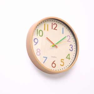 TOP TREND PH 12 inches Wood Inspired Wall clock quartz clock bedroom living room simple home watch hot sale School and Graduation Gift