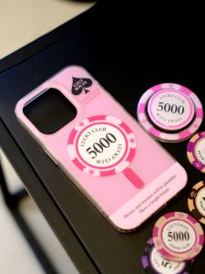 Bugbox Original Creative Double Layer New Arrival Good Luck Magnetic Chips for Apple 14 Phone Case 13 Drop-Resistant Iphone16promax Protective Case 15pro Pink Stylish Classy Trendy Niche Style