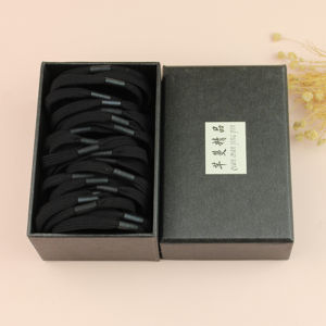 Korean Simple Elegance Black Wide Hair Tie for Women Flat Hair Rope Original Design Hair Accessory Popular Among Ins Web Red