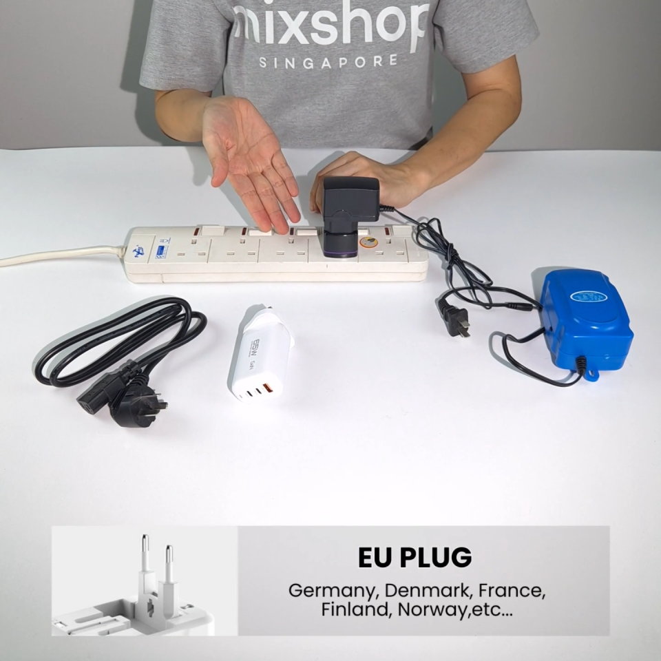 mixshop 3 Pin Plug Adapter International Multi Converter[PURE COPPER][SG READY STOCK]