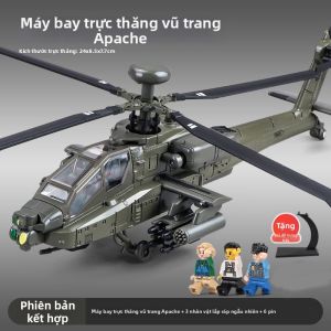 Mô Hình Máy Bay Trực Thăng Apache Hợp Kim Mới