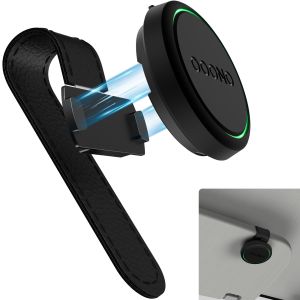 Magnetic Car Sun Visor Mount for OOONO CO-Driver NO2 Leather Sun Visor Mount with Built-in Magnets Compatible with OOONO NO2 S