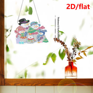 other | 2D/flat 1 Piece Diamond Painting kit house number Snowman pattern acrylic Material suitable for Christmas party Decoration