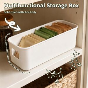 5 cái lưu trữ Nhựa thùng có tay xách bàn đa năng Organizer cho vỏ điện thoại mỹ phẩm snack văn phòng phẩm phòng tắm vách chia ngăn kéo