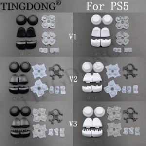 For PS5 V1 V2 V3 Controller L1 R1 L2 R2 Trigger Buttons Analog Stick Conductive Rubber Button Repair Parts