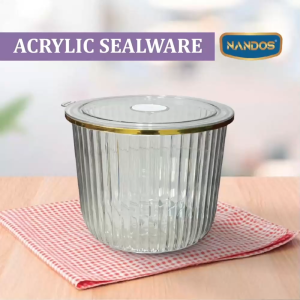 Naiba-  Tempat Beras akrilik Anti Tumpah Bonita -  Wadah Penyimpanan Serbaguna - Acrylic Sealware Nandos