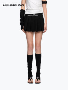 ANN ANDELMAN | Celebrity Same Style A-line Short Skirt Elastic Waist Pleated