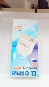 Pengisi Daya Cepat 280W untuk Smartphone Android: Charger Universal & Kompatibel dengan OPPO Reno 13 & RED NOTE 40 PRO