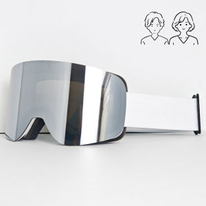 Dustproof Wind Resistant Adult Ski Eyewear For Daily Use Wide View HD Anti-Fog Transparent Lens Skin-Friendly Soft Padding