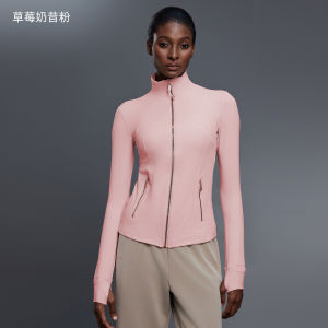Womens Winter Yoga Jacket Outerwear Slim Fit Long Sleeve Stand Collar Sports Top Outdoor Running Fitness Wear Moisture Wicking Wear Resistant