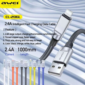 Awei CL-206 5A USB C to Lightning/Micro/Type-C Cable iPhone Charging Type-C Cable Compatible with iPhone Huawei oppo xiaomi