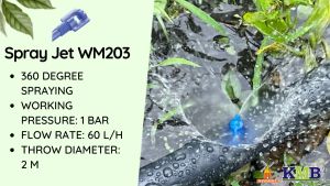 WM203 Garden Spray jet water jet 360 mini spray nozzle Water Sprayer Irrigation system Farm & Garden [100pcs]