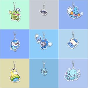 Keeppley | Mudkip Horsea Poliwag Piplup Marill Seel Psyduck Lotad Original Acrylic Handmade Cute Cartoon Anime Keychain Pendant Toy