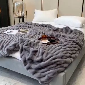 Chăn Hồ Ly Xuất Khẩu Châu Âu - Chăn Lông Cáo Mềm Mịn - Chăn Đông Siêu Cấp Sang Chảnh