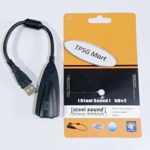 Card âm thanh / USB Sound Card 5HV2 Virtual 7.1 dây dài 25Cm