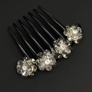 เครื่องประดับผมเวอร์ชั่นเกาหลีที่หรูหราพร้อมประดับดอกไม้และเพชรน้ําสําหรับผู้ใหญ่ เหมาะสําหรับการถักเปียและจัดแต่งทรงผมขนมปัง