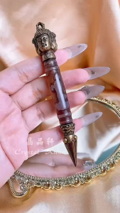 [现货] 观音天珠三面佛摆件｜慈悲守护 × 智慧启迪 × 福慧圆满｜Guanyin Dzi Bead Three-faced Buddha Figurine｜Compassion • Wisdom • Protection