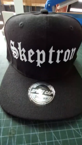 SKEPTRON ALPHA KAPPA RHO AKRHO FRATERNITY FLAT BRIM BULL CAP HAT WITH FREE STICKER