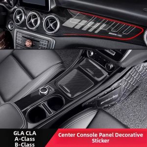 Carbon Fiber Decorative Stickers for Mercedes a Class B Class GLA Modified AMG Center Console CLA Dashboard Air Outlet Decorations