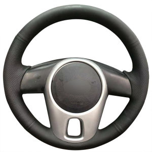 `Hand Sewing Steering Wheel Cover For Kia 2013 Soul 2011 2012 2019 Venga Microfiber Leather