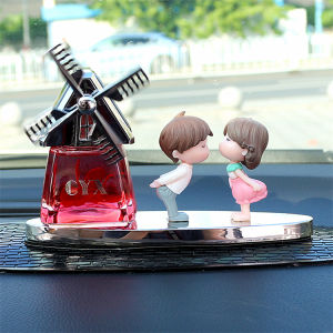 Solar Auto Perfume Aromatherapy Car Decoration High-End Creative Couple Car Interior Dashboard Classy Ornament Men and Women