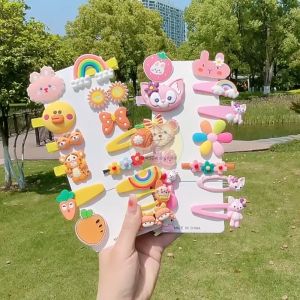 Jepit Rambut Korea Anak Perempuan 1 Set 14 Pcs Aksesoris Hiasan Rambut Wanita Motif Hewan AK212