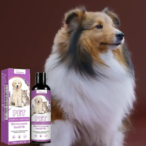 Pet Shampoo & Conditioner with Pure Lavender Essential Oils Tear Free Formula Balanced pH - 100% Natural Ingredients 100ml