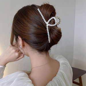 Klip Tangkap Mutiara Gadis Wanita: Aksesoris Rambut Transparan Korea