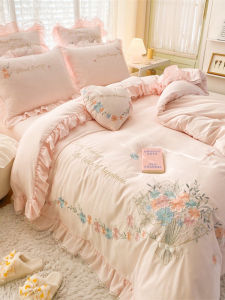 French Style High-End Tencel Bubble Fabric Bed Set