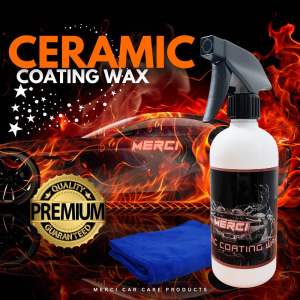 น้ำยาเคลือบสีรถ เซรามิก (Merci Ceramic Coating Wax) แถมฟรี ผ้าไมโครไฟเบอร์ (ปริมาณ 500 มิลลิลิตร)