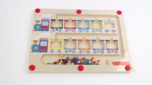 Children Montessori Toy Magnetic Pen Moving Ball Game Color Sorting Counting Board Fine Motor Training Sensory Educational Toys