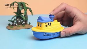 Đồ chơi tàu thủy chạy cót dễ thương xe ô tô đồ chơi cho bé từ 1 tuổi nhựa ABS an toàn