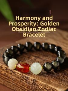 HUAKAIYUNDUO | Zodiac Charm Crystal and Jade Bracelet