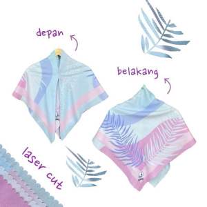 Voal Printing Instan Anak Motif Ilalang / Hijab Instan Anak Motif Lucu