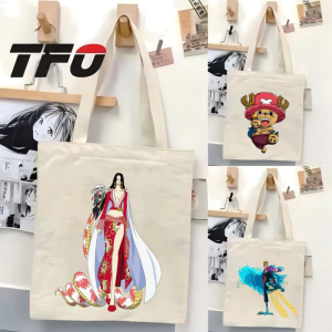 TFO Tote Bag One Piece the Straw Hat Pirates Monkey D. Luffy Versatile Ideal for College School