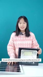 Op lighting 400W Solar Light Auto-sensing Outdoor Flood Light Remote Control Waterproof LED Street Light 200W 300W 400W Household Indoor Flood Light Lamp Buy 1 Get 1 FREE