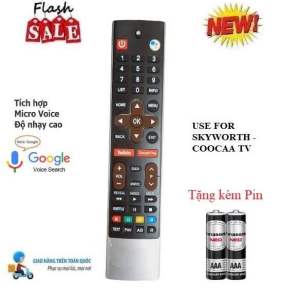 Remote Điều khiển thay thế tương thích tivi Coocaa giọng nói- Hàng mới Tặng kèm Pin