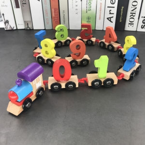 Xe Đồ Chơi Xếp Gỗ Lắp Ghép Chữ Cái Gỗ Bé Trai Bé Gái Tàu Hỏa Nhỏ Số Từ Tính Bằng Gỗ Xe Xếp Gỗ 1-3 Tuổi