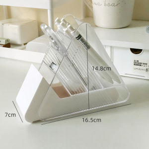 Triangle Inclined Pen Holder Student Desktop Storage Box Good-looking Transparent Acrylic Dormitory Desk Pen Container