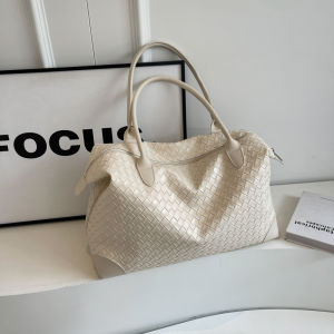 Tote Bag Womens Bag Large Capacity Retro Maillard Woven Quilted Casual Bag Fashion Korean Style Easiest for Match Shoulder Bag Women