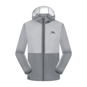 จี๊ป | เสื้อแจ็คเก็ตกันแดดเจ็ปป์สำหรับผู้ชาย น้ำหนักเบา ระบายอากาศได้ดี ใส่สบาย ฤดูใบไม้ผลิและฤดูร้อน เสื้อคลุมกันหนาวสำหรับเดินป่า