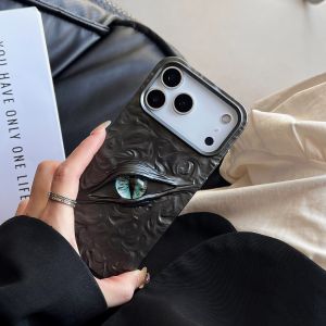 3D Plating Devils Eye Meteorite Pattern Case For iPhone 17 Air 16 15 14 13 12 11 Pro Max Plus Funny Lucky Shokcproof Back Cover